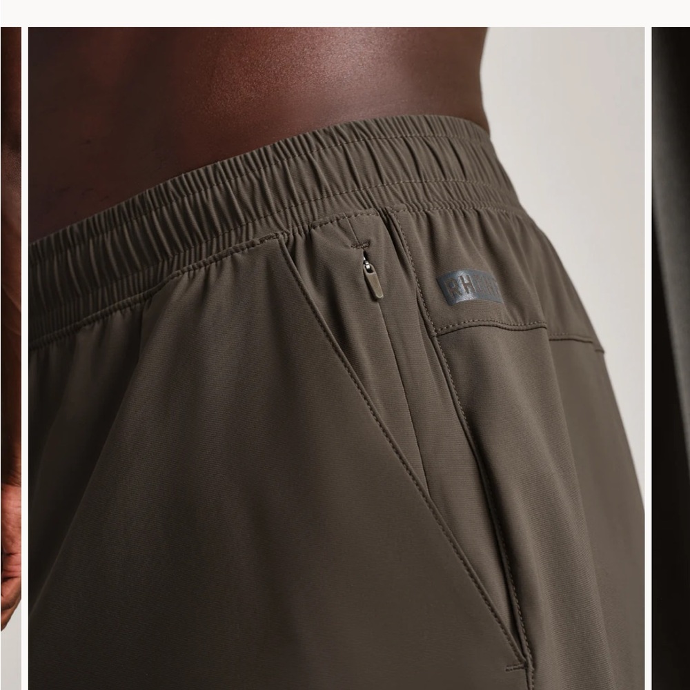 Rhone Mens Medium, 5" Pursuit Short - Unlined, cafe Noir color - Picture 6 of 6